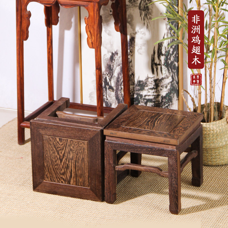 红木非洲鸡翅木四方凳实木矮凳餐桌凳茶几凳换鞋凳垫脚置物凳方腿,住宅家具,红木椅凳,淘宝优惠券,粉丝福利购,淘宝优惠卷