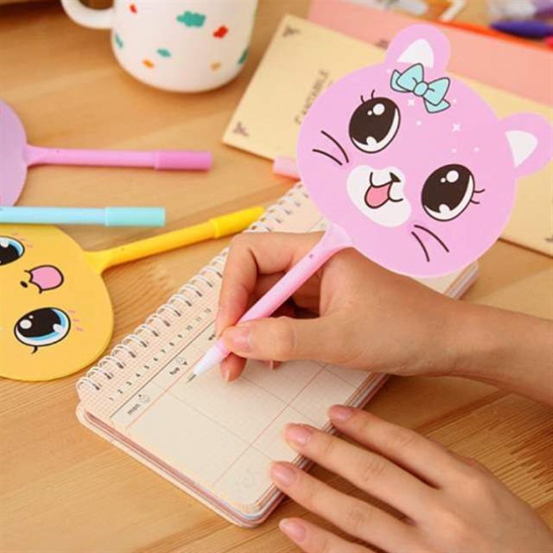 业地广告宣传LOGO笔小客户礼品扇子定制学生赠送可印招生活动推开