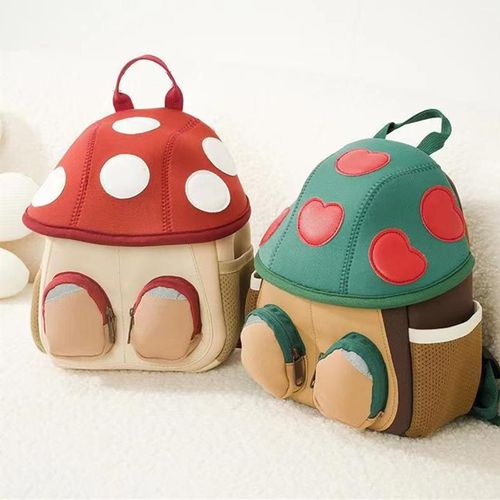 儿童蘑菇防走失背包婴幼儿园小女孩新款卡通双肩包男宝宝可爱书包