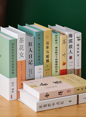 现代假书摆件文艺简约仿真书网A咖办公室书房书架装饰品道具书盒