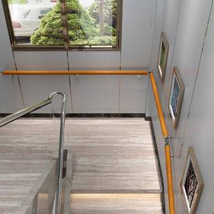 室NPF内木楼简梯扶手实木别墅阁栏楼杆幼儿园欧式老人用家靠墙约