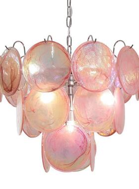 法璃客式复古穆拉诺客GHW饰厅吊灯别墅厅餐厅楼梯卧室七彩玻装吊