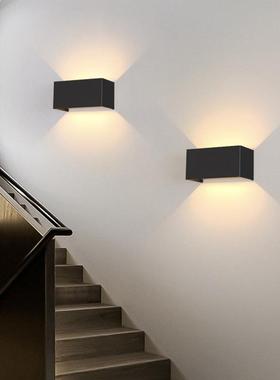 户外壁灯防水1003-长现代简约客厅超亮光ld上下调双头室e外楼梯过