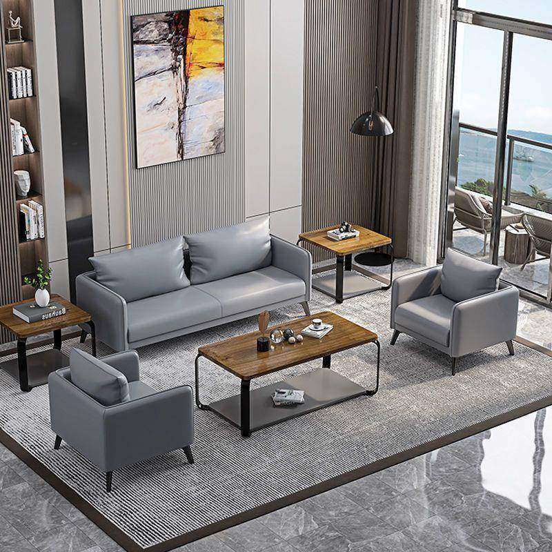 办公沙发茶几组合商务人休接待客三小会型简约现代办公al6556室息