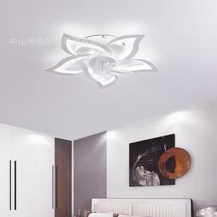 室卧风扇吸顶灯简约现代18温馨led灯创一扇意智能体房间家用带风