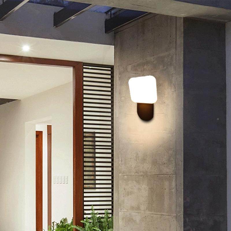 现代简约户外ld方形壁灯别灯墅围墙外墙花照园明BY-B1206新农村e