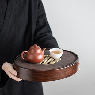 高档水品茶盘家用大小茶海储精式竹制茶座楠竹茶台干泡台茶JU-CP-