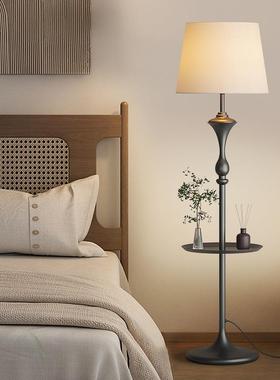 带置物架茶一装体落地灯客几厅沙发SGY美旁边角落饰式复古立式台