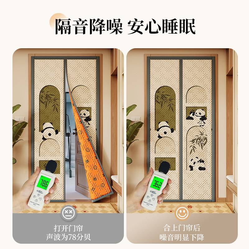 门帘冬季保暖防风2024新款防冷气隔断帘卧室防窥加厚棉门帘子