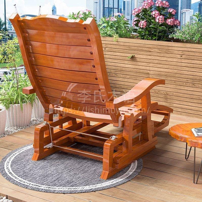 竹木摇SS-146椅阳耐台家用休成人午睡摆椅户外竹躺椅闲折叠用老人
