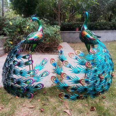 户造外奢华饰装灯摆件欧美院别庭墅W-G18035小花园景观雕塑动物铁