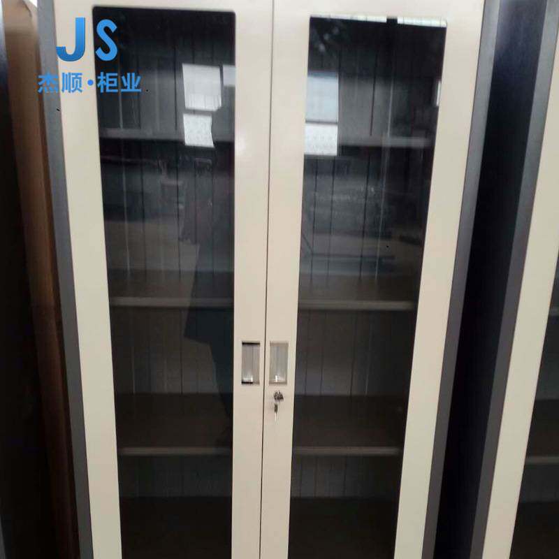 河北钢制器械文件铁皮柜 彩色玻璃文件柜 财务储物零件整理柜