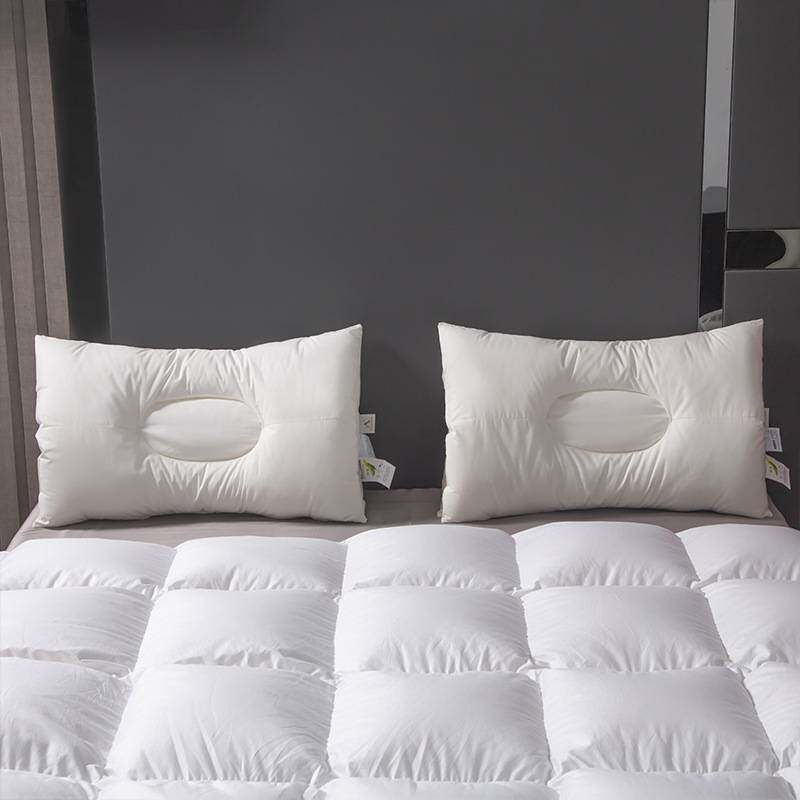 全棉A类按摩SPA护颈枕大豆纤维枕芯 纯棉助睡眠枕头家用枕芯男女