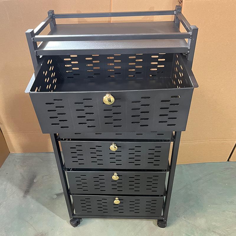 厨房抽式层置物家架可移动用收拉纳架多抽屉置物夹缝储物柜子落地