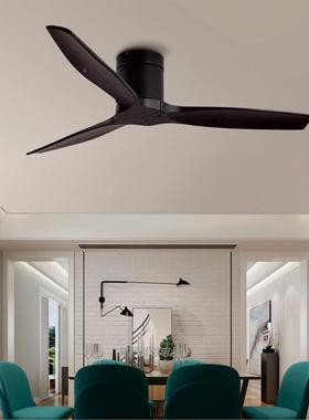 实吸顶吊风扇不带LL087灯简约餐厅复古客木厅卧吊风扇扇无灯跨境