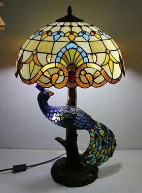 蒂璟凡尼饰美式亚马逊复古彩玻璃卧室客厅田汇园酒灯CDF色吧大台