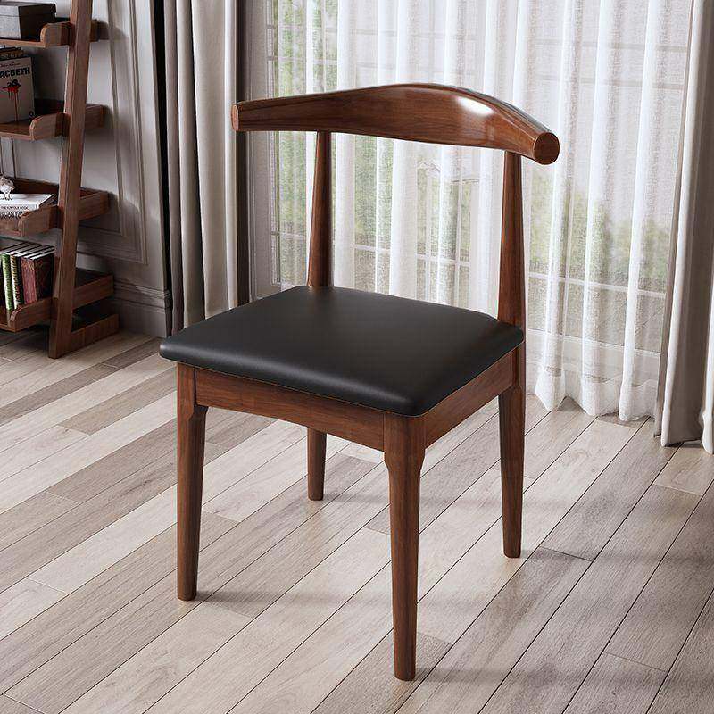 家用脑牛角椅子靠椅凳桌子餐桌椅书房电办公学习书椅背全实木其他