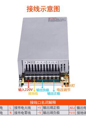 铭纬直流稳压开关电源S-800W-24V33A12V36V48V  电机工业工控电源