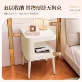 油风客厅发边几奶边柜现简约床头柜铁艺创意代床头沙小1124茶几小