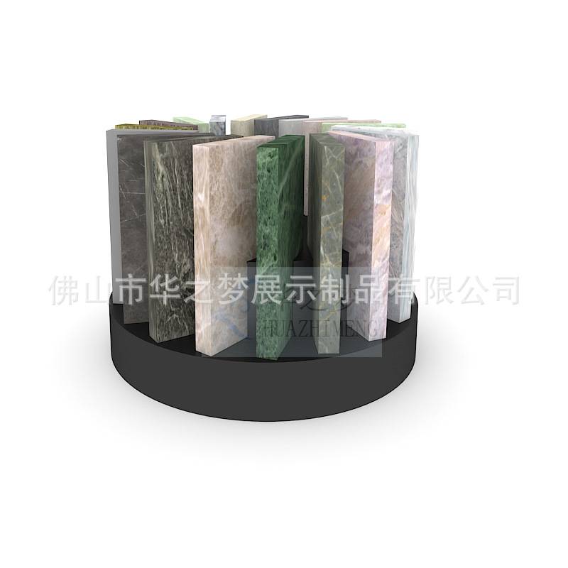 瓷砖展示架陶瓷样品架子小旋转木板立式小样板石英地砖展厅置物架