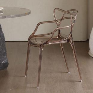 欧式 C藤E120亚克力蔓椅手靠背椅透明猫耳椅P宴会扶椅餐椅休闲洽谈