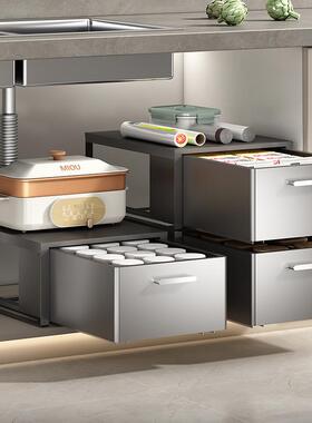 下房水槽拉置物架分层架篮厨储式物盒抽AL100050拉柜子橱柜调料收