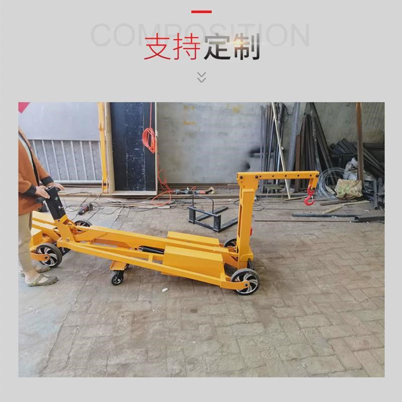 便携式小型电动升降车可折叠搬运车家用油桶搬运车叉车手推装卸车