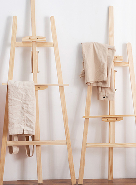 落地可折叠木质展示架海报广告架立式落地kt板支架实木4K画板水牌