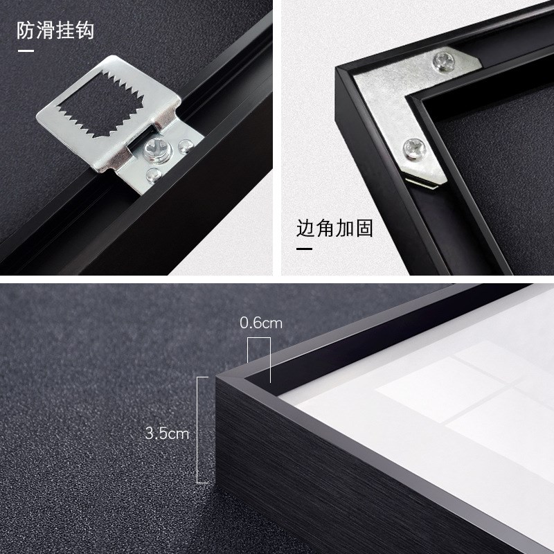 现代黑白餐厅挂画工业风线条抽象装饰画办公室书房墙面边柜上壁画图片