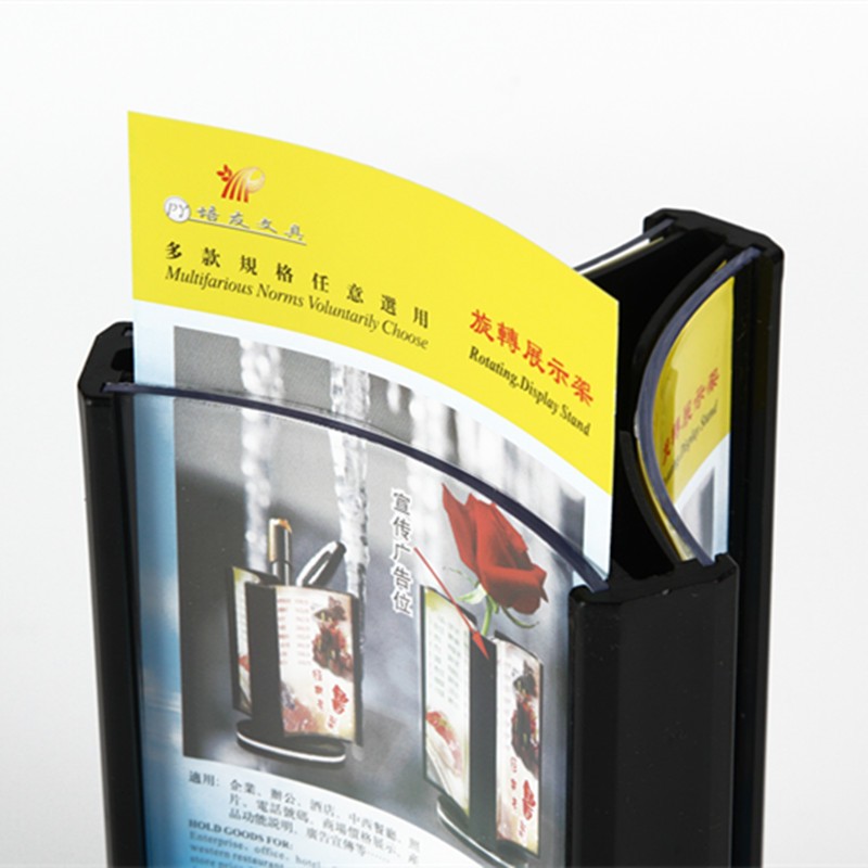三面旋转台牌点餐牌亚克力桌牌台卡小号酒水牌菜单架展示牌三角桌