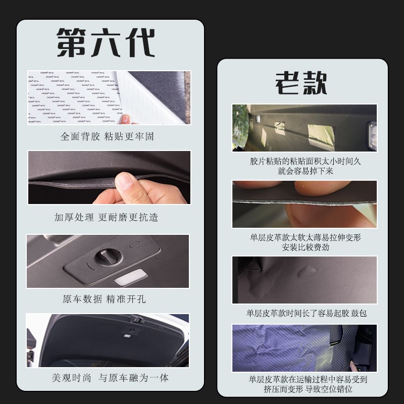 适用零跑C16汽车后备箱防踢垫C11尾门防护贴C10尾箱防划贴改装饰