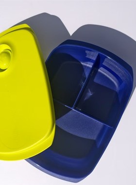 (海)1L长方形蓝色分格饭盒