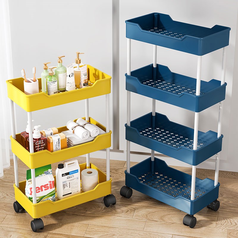 夹缝置物架浴室移动多层卫生间落地窄缝隙厨房小推车收纳架子台面