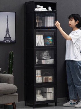 书架置物架落地书柜子家用儿童多层客厅简易实木靠墙收Z纳杂物窄