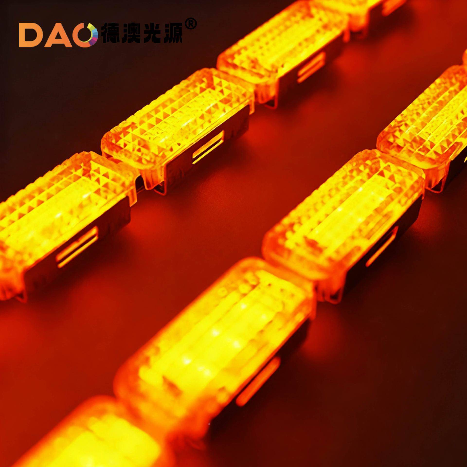 新D款钻迪石流光泪眼水钻石流光晶灯条LE转向跑马日行灯高亮眉灯