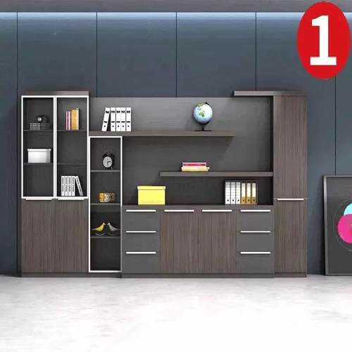 公文件柜质资木料柜带锁档案柜储带玻办璃门书落地文件柜落地家用