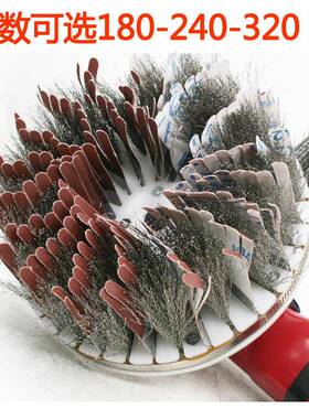 速P国产黑色光4气动异形砂机柜门豹磨机抛光机木工不锈钢丝砂布打