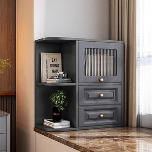 轻窗书小书柜带玻璃门储物柜飘卧249室阳奢台置物架柜窗台柜子收