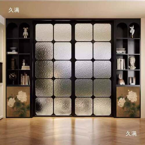 折叠门隔断门厨房门卧吊轨门推法955式拉门书门阳台室门房中古风