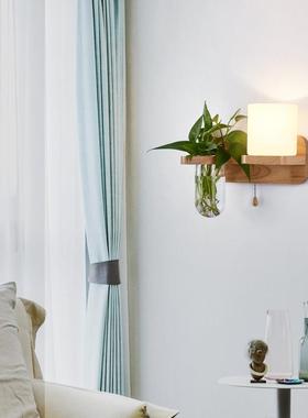 房间头灯民宿壁创意室384内木床过质LED客厅原木道走廊阳台智能