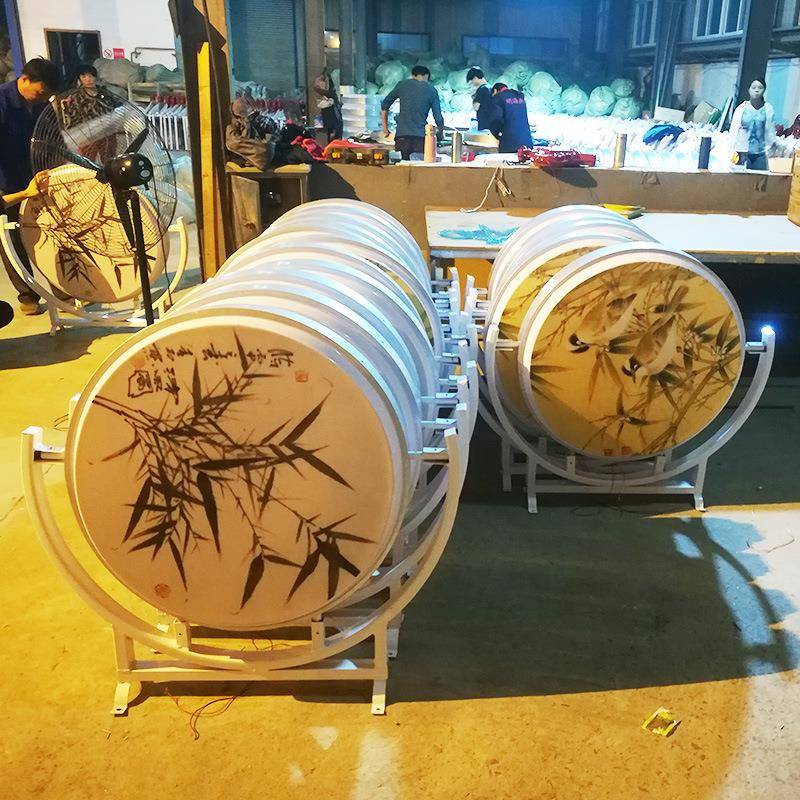 路装饰挂件灯e鸟造型灯d水墨画造型灯花户外景观照明中国结灯具发