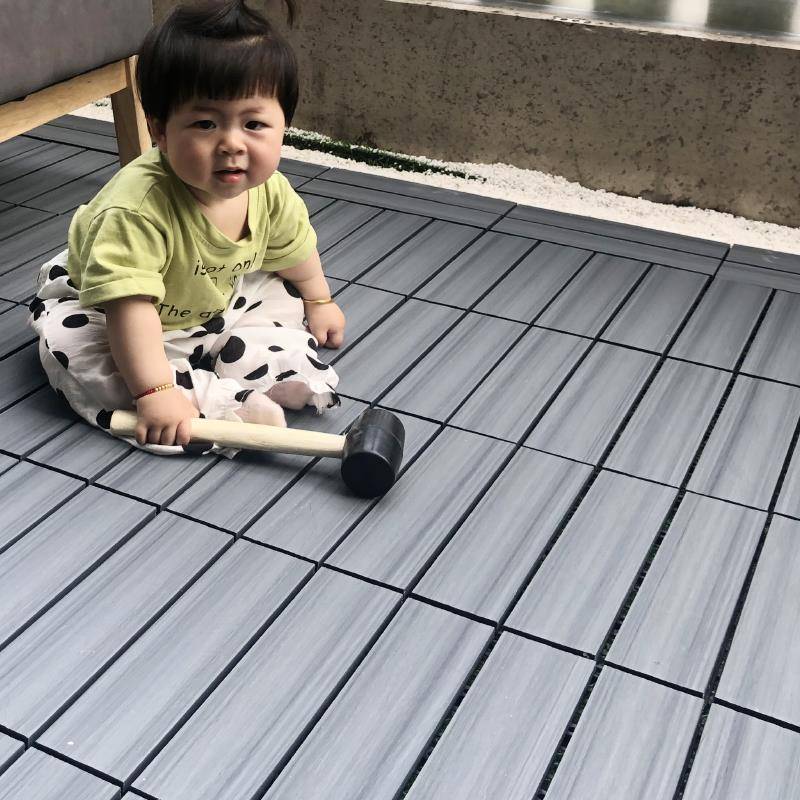 户塑木板木塑地板室外露台阳台地浴室院花园室外庭防腐837木外地
