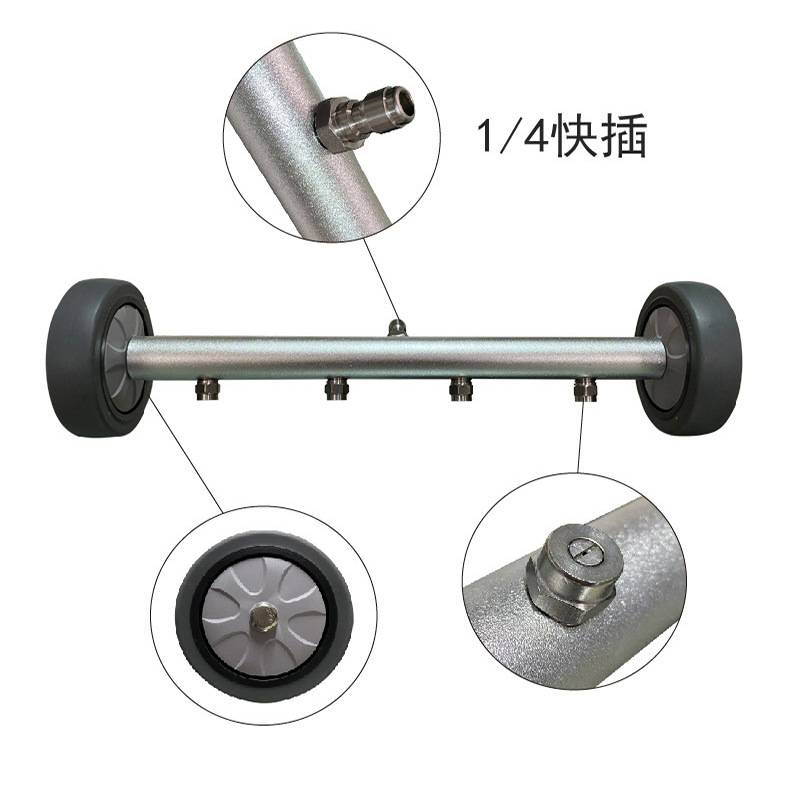 跨境汽车底盘清洗4000psi高压喷头路面清洁水扫帚多功能洗地刷