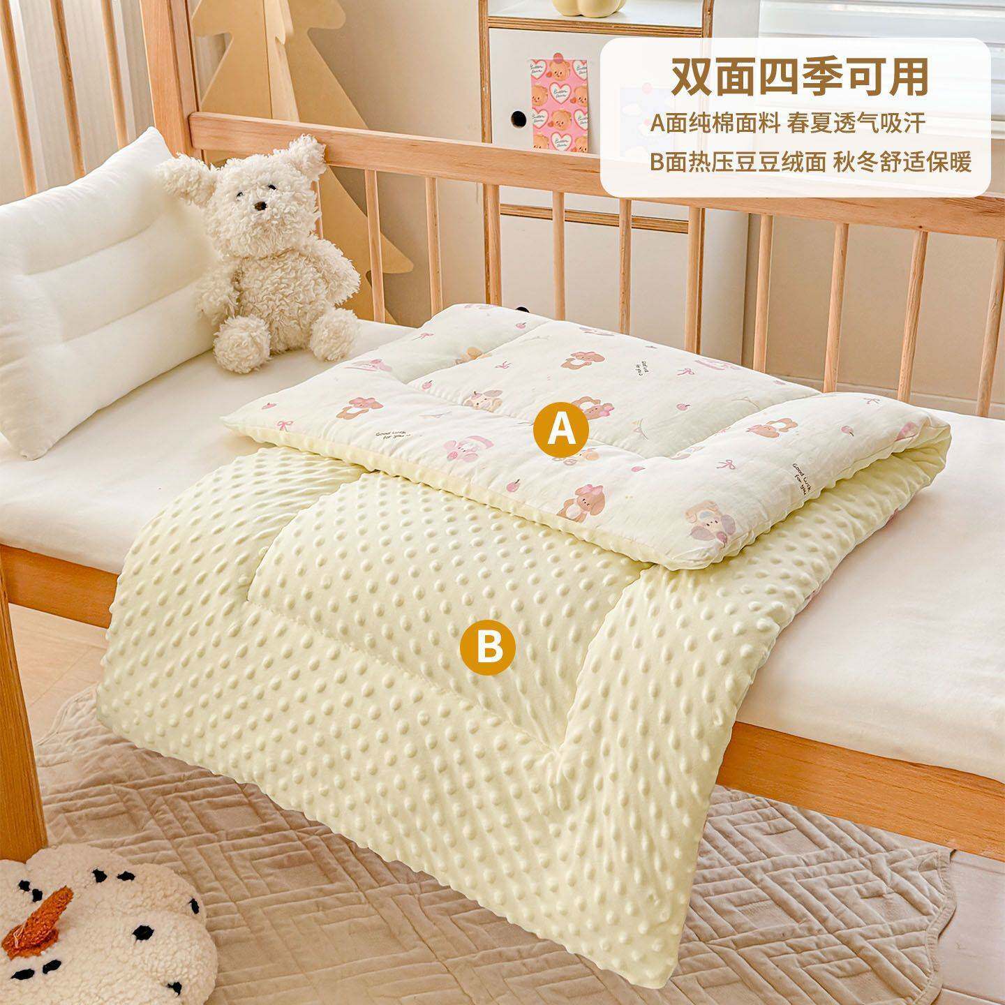 儿童床褥子纯棉幼儿园软床垫被褥可水洗棉垫新生儿宝宝拼接床褥垫