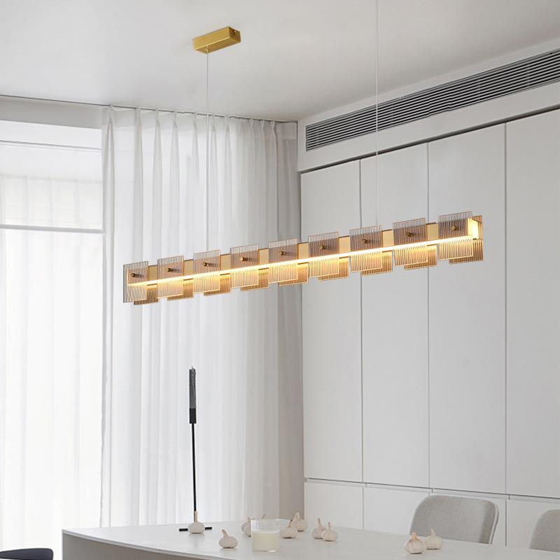 pd104极现简餐灯设计师办公室后台代简约岛台全铜轻奢玻璃长厅条