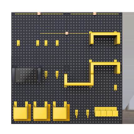 照BK9K免打孔洞洞板墙架上墙置F76S8H6H物架桌面收纳片客厅书桌墙