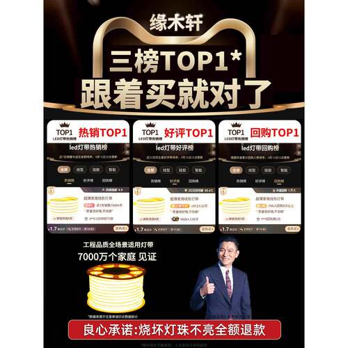 ?灯带ld灯条超围亮户外防水程氛灯室外e暖光5730-jyb220v客厅吊顶