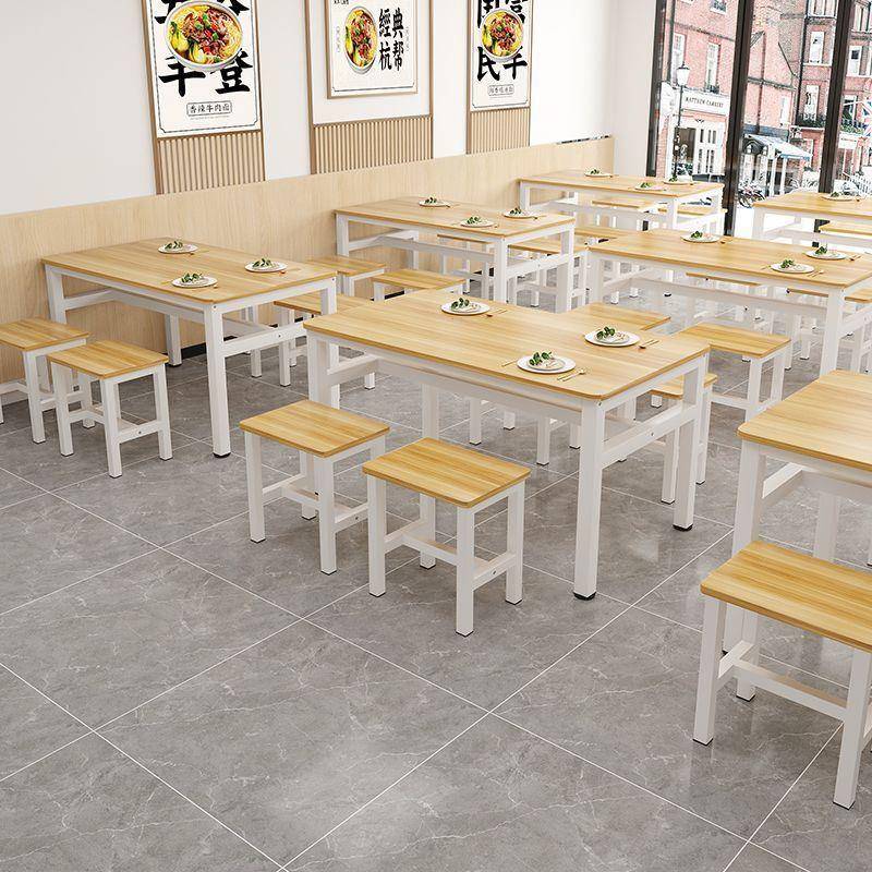 面馆餐饮店长条餐桌商用餐桌饺子馆餐快桌桌JIS椅食堂简易拉时尚餐椅