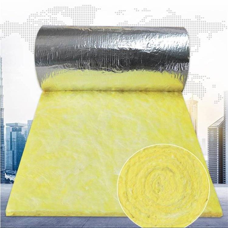 带铝箔纸玻璃棉卷毡保温棉隔音棉大棚保温室内墙体填充棉