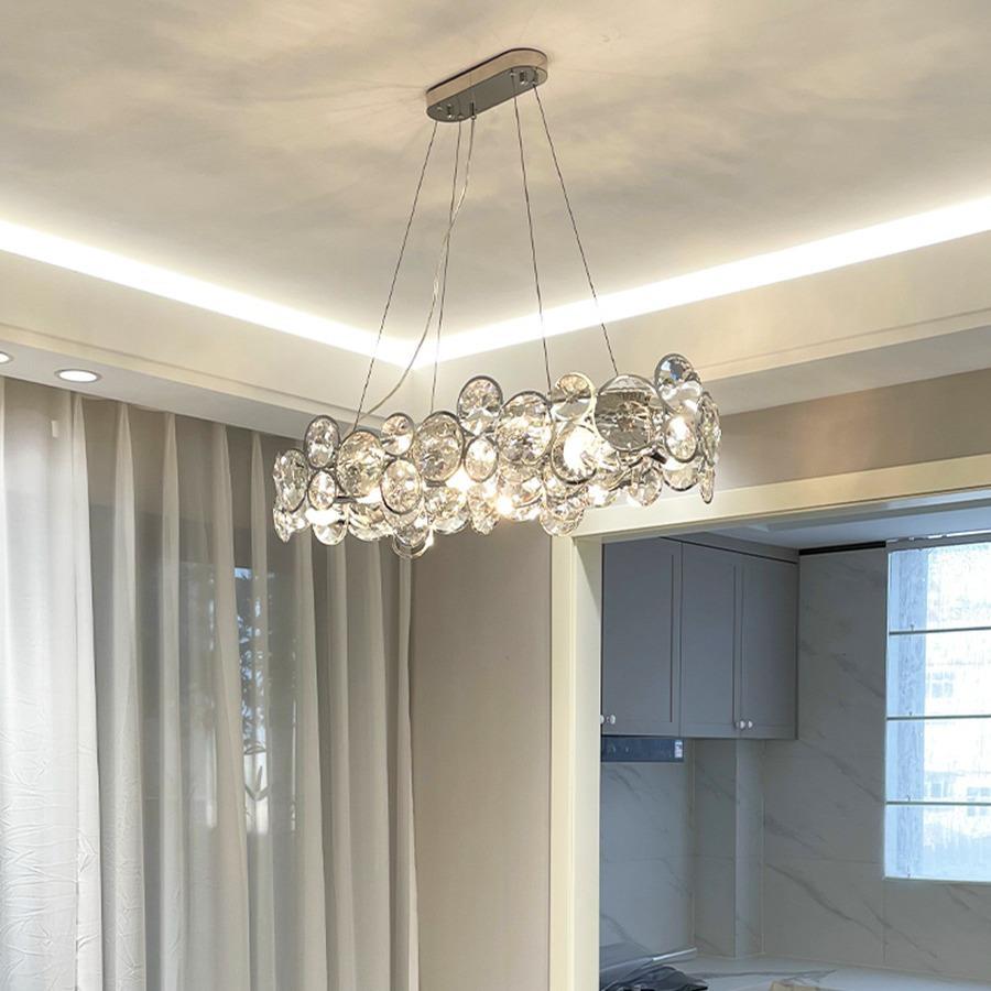 轻设奢客吊厅现代简约泡水晶灯SM-D0245计师款餐泡厅新款主卧室圆